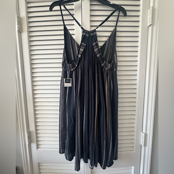 O'Neill Saltwater Solids Blue Striped Avery Tank Dress Large New Coverup - Picture 4 of 7